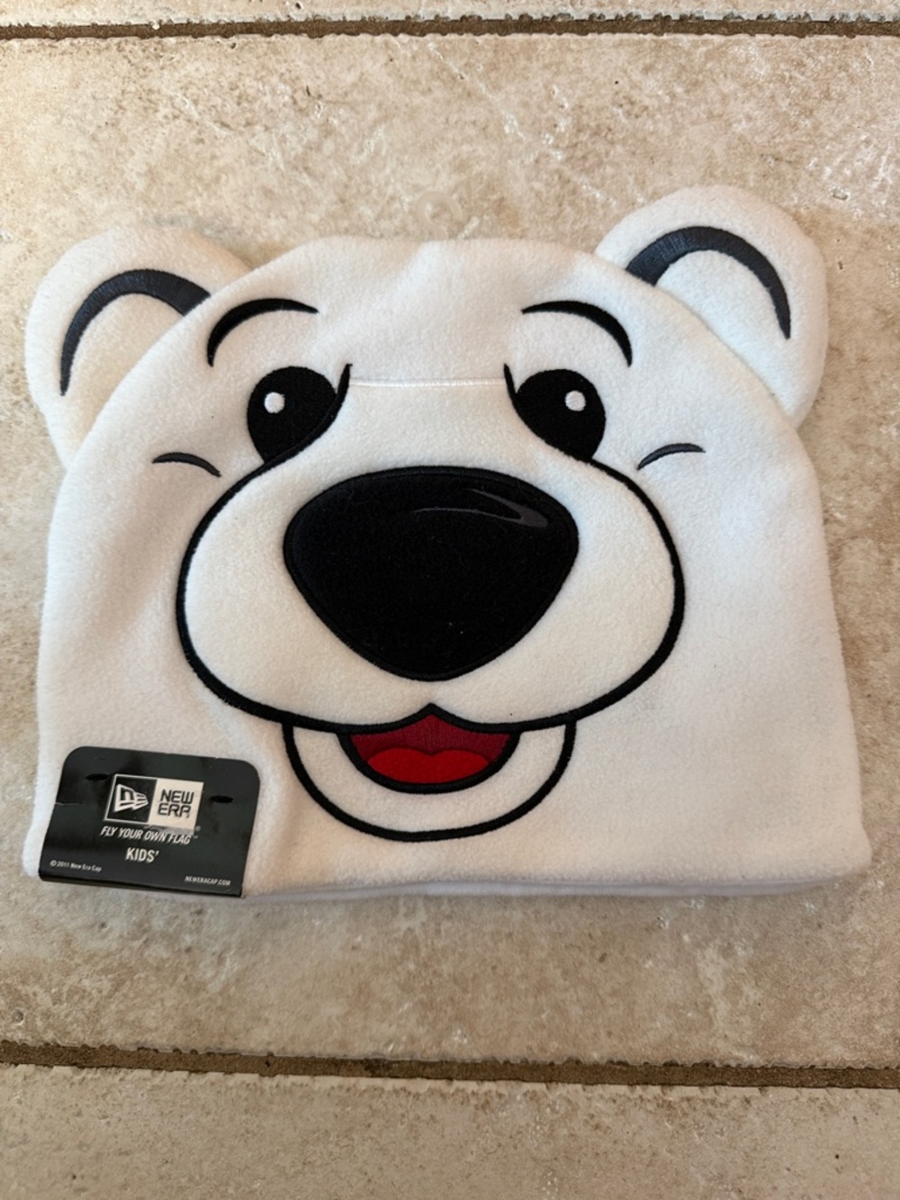 New Era White Fleece Beanie with Toronto Maple Leafs Logo